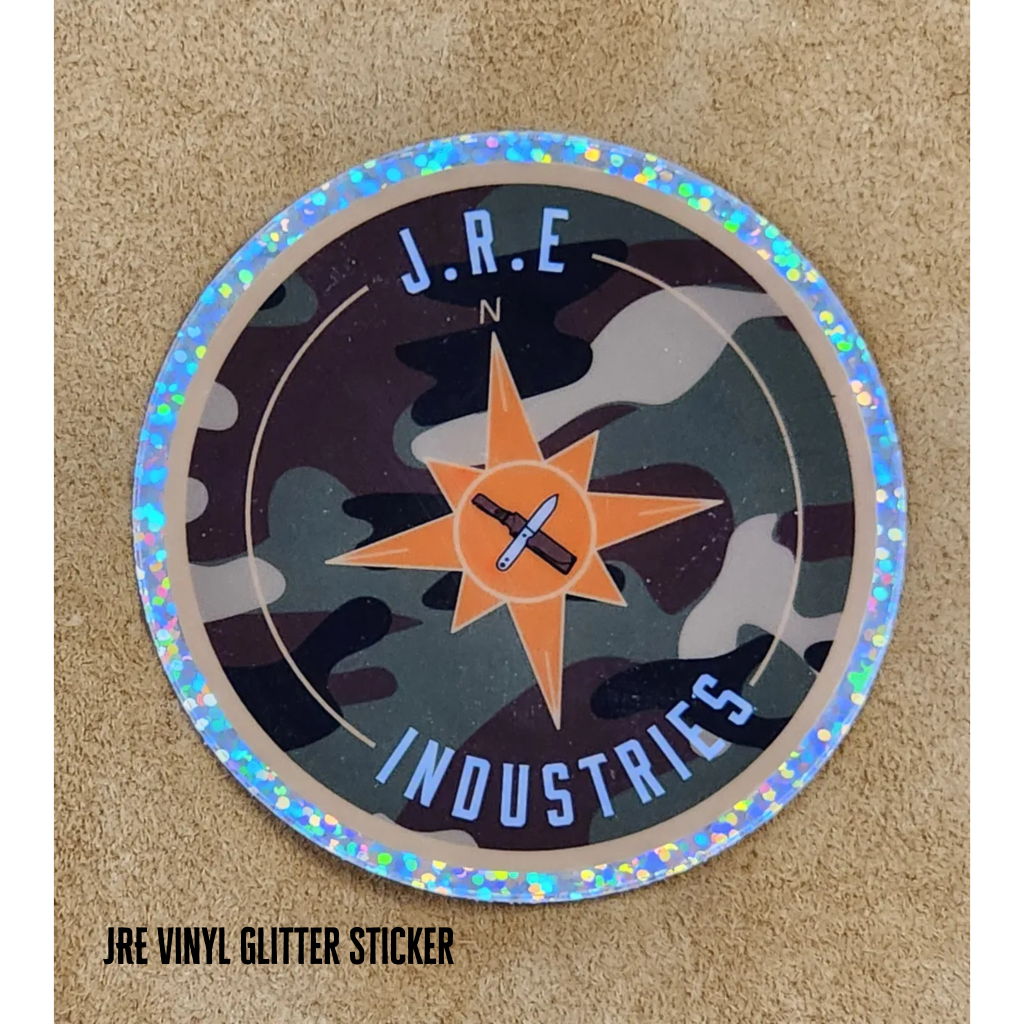 JRE Vinyl Glitter Sticker