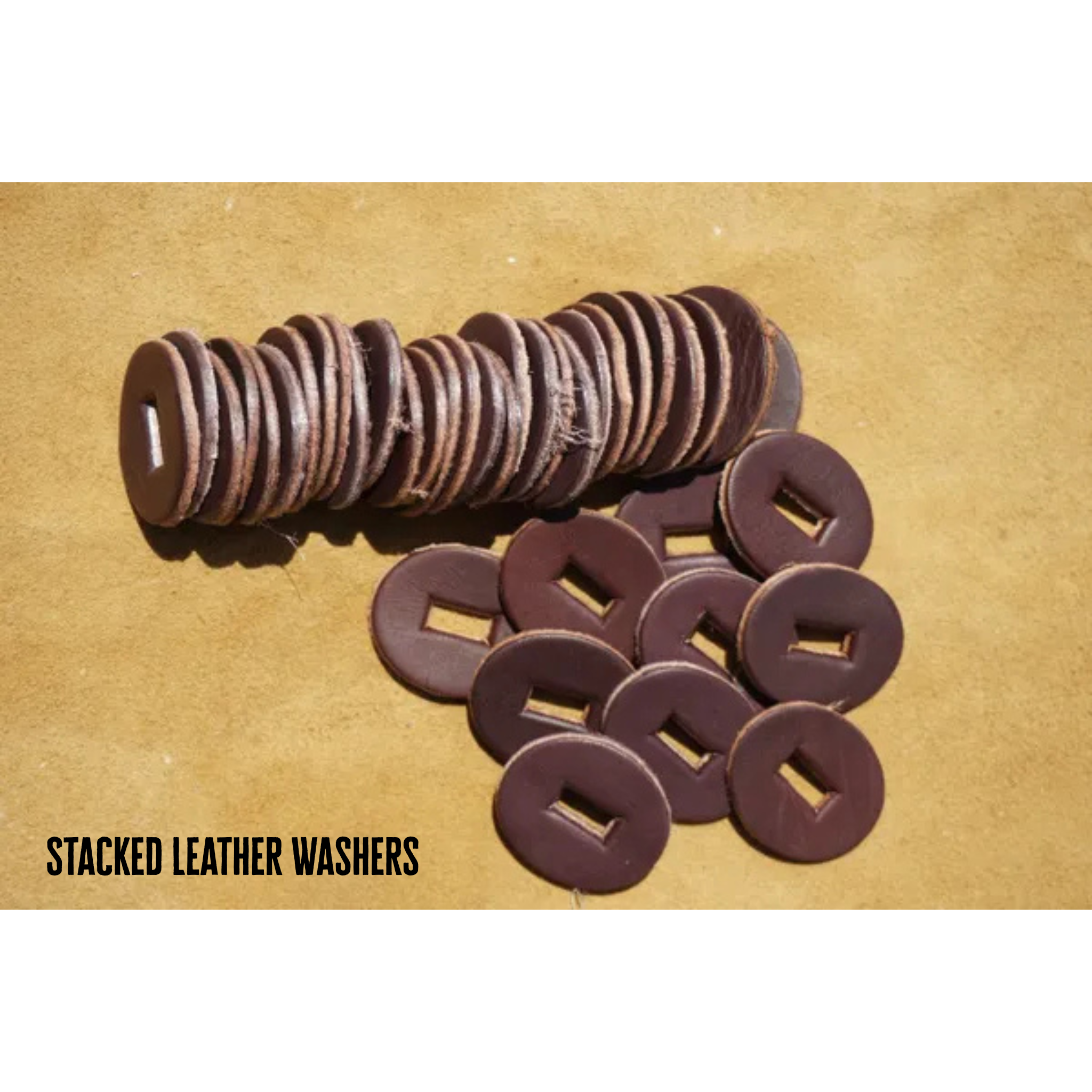 Stacked Leather Washers